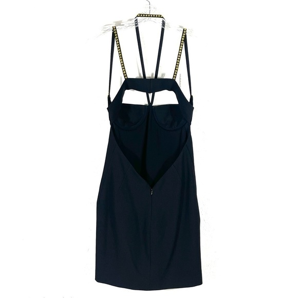 THE ATTICO CRYSTAL-EMBELLISHED SLEEVELESS MINI DRESS IN BLACK - SZ-2-4.US/40.IT - Picture 4 of 9